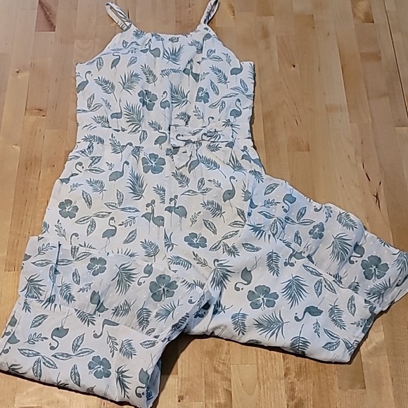 Janie and Jack Tropical Print Jumpsuit Size 7 - Picture 1 of 6